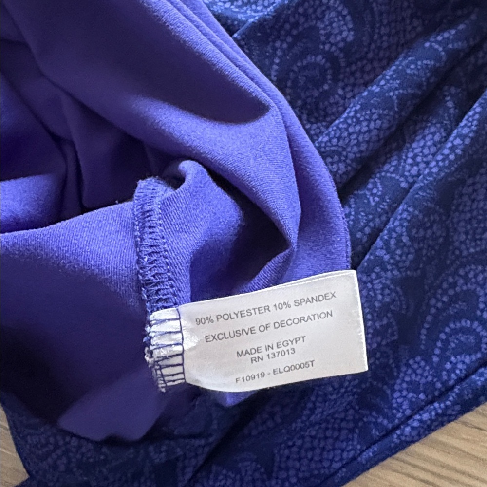 Eddie Bauer Women’s Quarter Zip Pullover Blue/Purple Pattern Size L - Picture 8 of 8